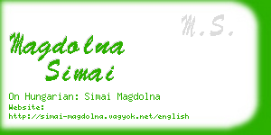 magdolna simai business card